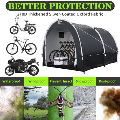 Outdoor Waterproof Bike Storage Tent Shed for 2