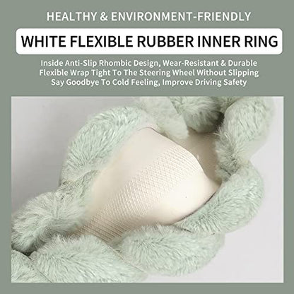 Luxury Fluffy Winter Car Steering Wheel Cover for Women Soft Warm Cute Auto Accessories for Jeep
