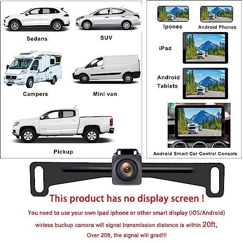 Wireless License Plate Backup Camera