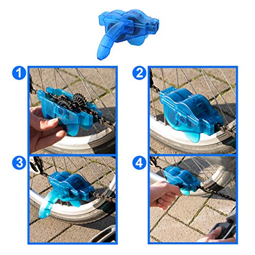 Bike Chain Cleaning Tool Chain Scrubber with Rotating Brushes for Deep Cleaning