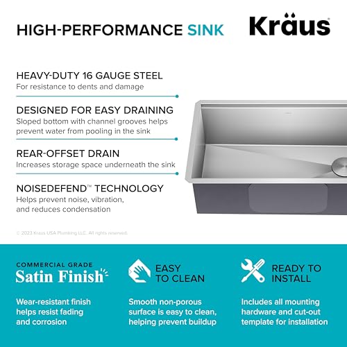 Stainless Steel 32 in Undermount Kitchen Sink KWU110