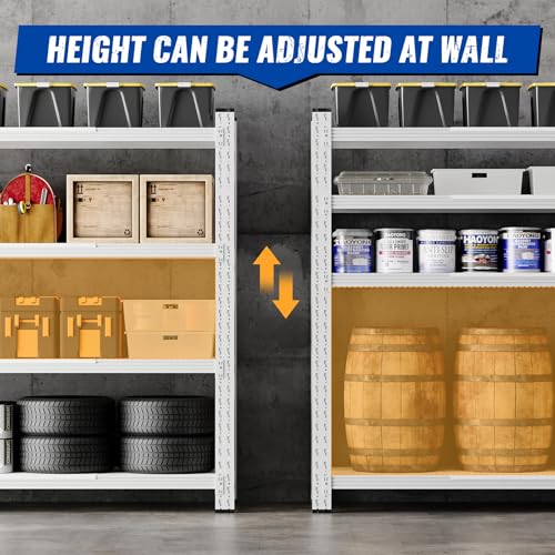 78.8" W Storage Shelves 7000lbs Garage Metal Shelving Heavy Duty Garage Shelves Adjustable Storage Shelves for Industrial