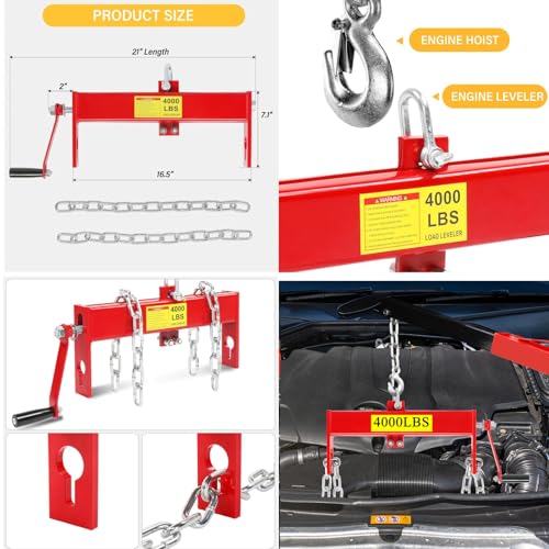 2 Ton Folding Engine Hoist Engine Crane with Lever