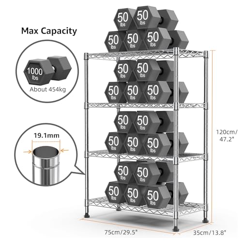 1000 lbs Storage Shelving Steel Heavy Duty 4