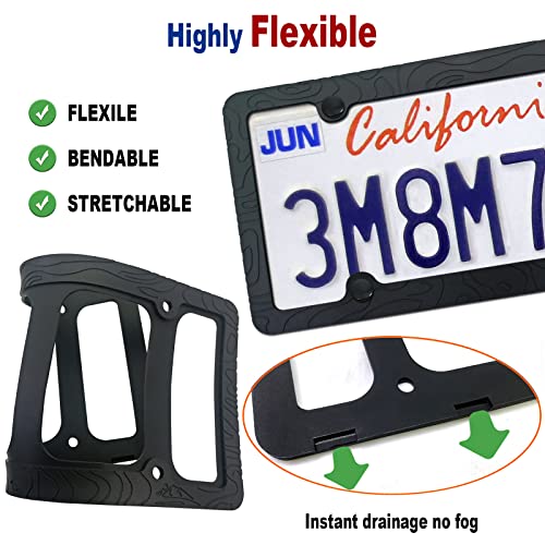 Topography Silicone License Plate Frames