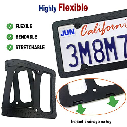 Topography Silicone License Plate Frames