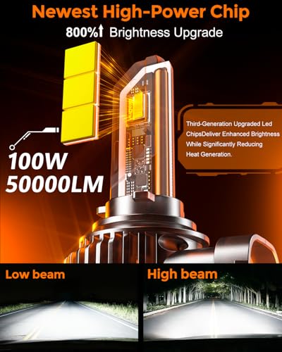 2025 Upgrade] H 11 90 05 Led Bulbs (4 Count)