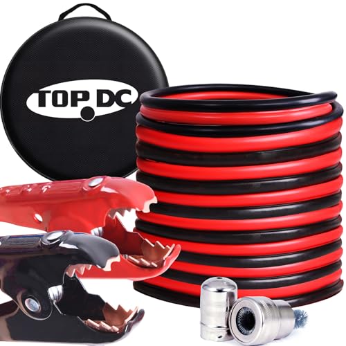 2 Gauge 20 Feet Heavy Duty Jumper Cables for Car