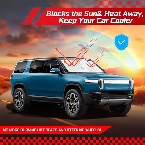 Windshield Sun Shade for Rivian R1S R1T 2022