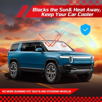 Windshield Sun Shade for Rivian R1S R1T 2022