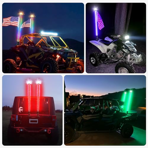 2Pack 3FT Fat Whip Lights (2 Count)