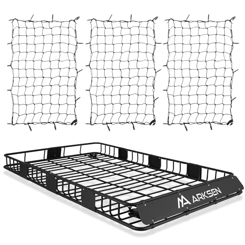 84" x 50" x 6" Extra Wide Roof Rack Basket with Extension