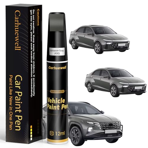 A5G) Amazon Gray Touch Up Paint Compatible with Hyundai, Exact Match Car Paint Pen Automotive Scratch Repair Remover Kit Quick & Easy Solution for Vehicle Chips and Nicks