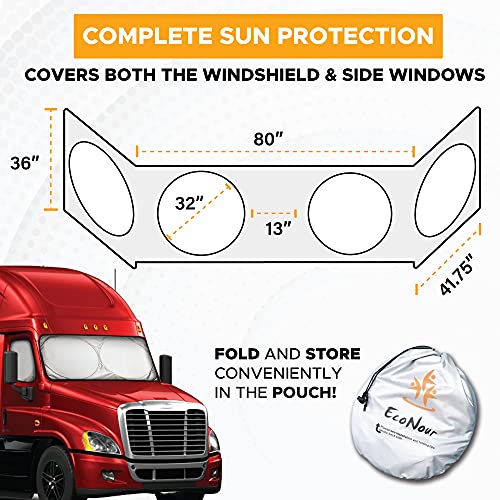Windshield Sun Shade for Semi Truck Windshield