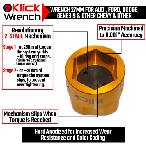 2 Stage 27mm Torque Limiting Oil Filter Wrench