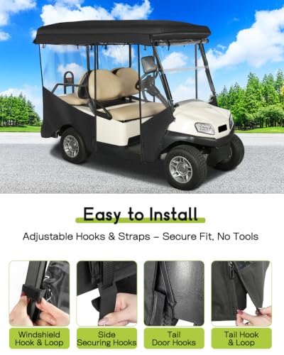 Golf Cart Enclosure 4 Passenger for Club Car Tempo Onward 88" Roof