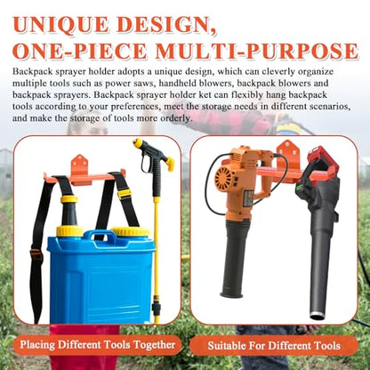 Backpack Leaf Blower Hanger Sprayer Holder Wall Mount 2 Pack