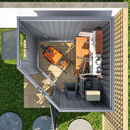 Corner 6x6 Storage Sheds & Outdoor Storage with Openable Windows