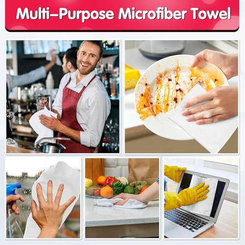 White Microfiber Cleaning Cloth (100 Count)