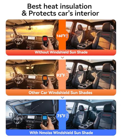 Windshield Sun Shade Umbrella for All Jeep Wrangler & Gladiator
