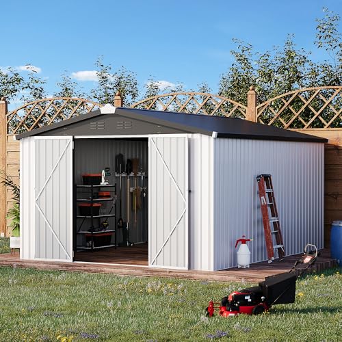 10x14 Shed 14x10 Metal Outdoor Storage Shed