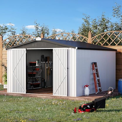 10x14 Shed 14x10 Metal Outdoor Storage Shed