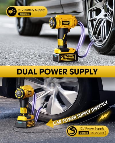 Cordless Tire Inflator Portable Air Compressor