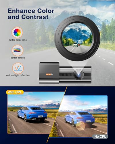 Dash Cam Front and Rear 4K