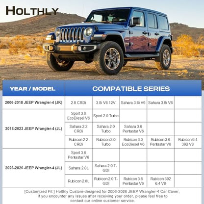 10 Layers Car Cover Custom Fit for Jeep Wrangler 4Door 4dr