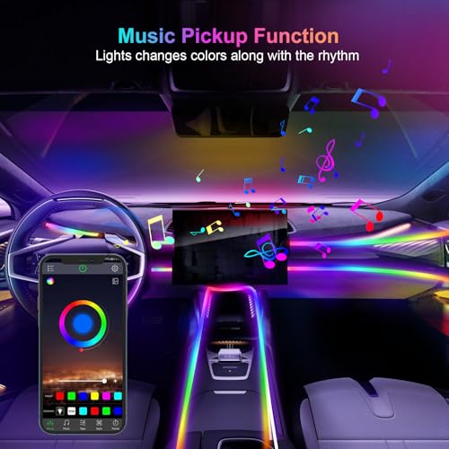 Acrylic 6 in 1 Car LED Lights Interior (25 Ounce)