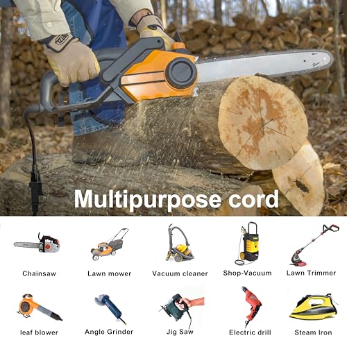 Indoor Outdoor Black Extension Cord 20FT Waterproof 16