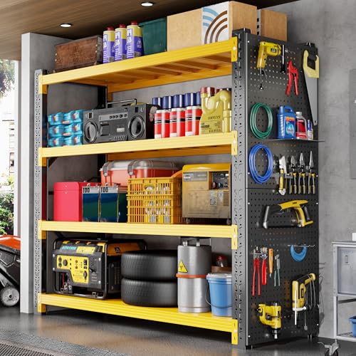 Garage Storage Rack with 2 Pegboards