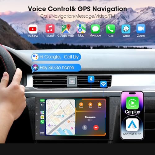 2 Din Car Radio with Wireless CarPlay & Android Auto