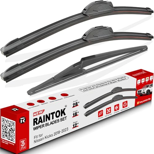 3 Pack Windshield Wiper Blades Replacement for Nissan Kicks 2018