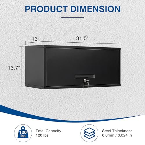 Metal Storage Cabinet Black Wall Cabinets with Locking Door