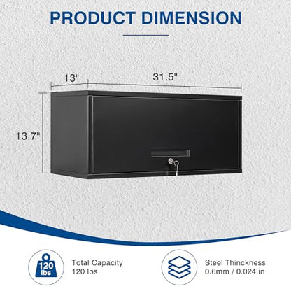 Metal Storage Cabinet Black Wall Cabinets with Locking Door