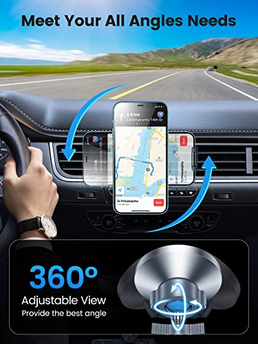 for MagSafe Car Mount [Upgraded Strongest Magnet Power] Magnetic Phone Holder for Car Vent 360 Adjustable Magnetic Car Phone Holder Mount for iPhone 16 Pro Max 15 14 13 12 Plus Mini