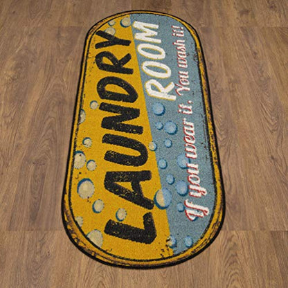 20" x 59" Oval Laundry Room Rug