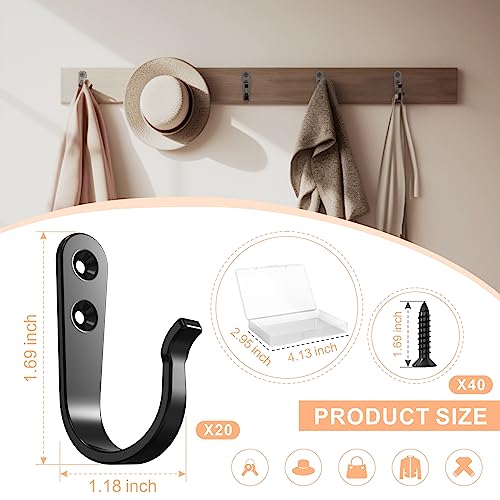 20 Pack Coat Hooks for Hanging (20 Count)