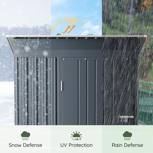 3 x 5 FT Outdoor Storage Shed with Floor Frame