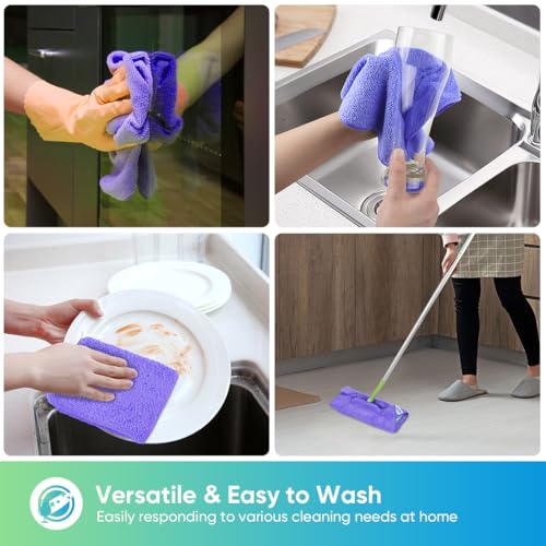 Purple Microfiber Cleaning Cloth (12 Count)