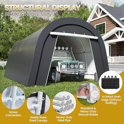 13' x 20' Carport with 6 Heavy Duty Ground Stakes