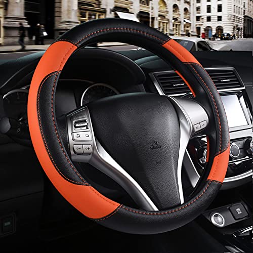Leather Car Steering Wheel Cover