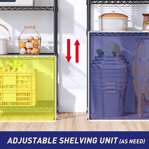1010LBS Storage Shelves Adjustable Metal shelving Unit 5 Tier Wire Shelving (3 Count)