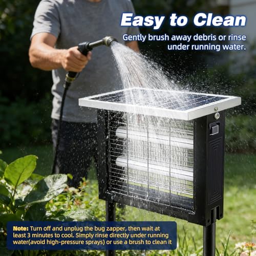 Solar Bug Zapper Outdoor for 2000 sq.ft with 13FT Extension Cord