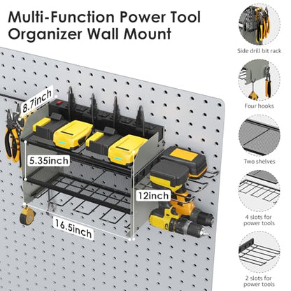 Modular Power Tool Organizer Wall Mount Charging Station