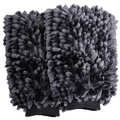 Microfiber Chenille Wash Mitts for Cars (2 Count)