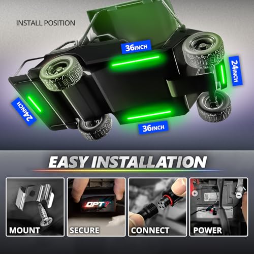 Aura Pro RGB Aluminum Golf Cart Underglow with App & Remote (4 Count)