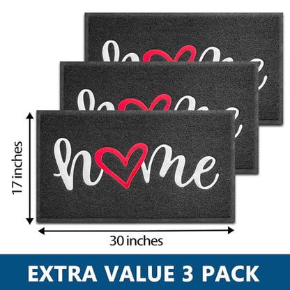 Door Mat 3 Pack Outside Inside Home Doormat 30"x17.5" Durable Floor Mat Non Slip Rug Ultra Absorb Mud Easy Clean Front Doormat for Garage (1575 Count)