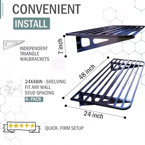 Garage Shelving Wall Mounted (4 Count)